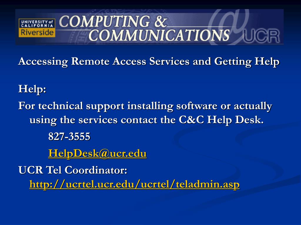 Ppt Remote Access Cnc Ucr Powerpoint Presentation Free