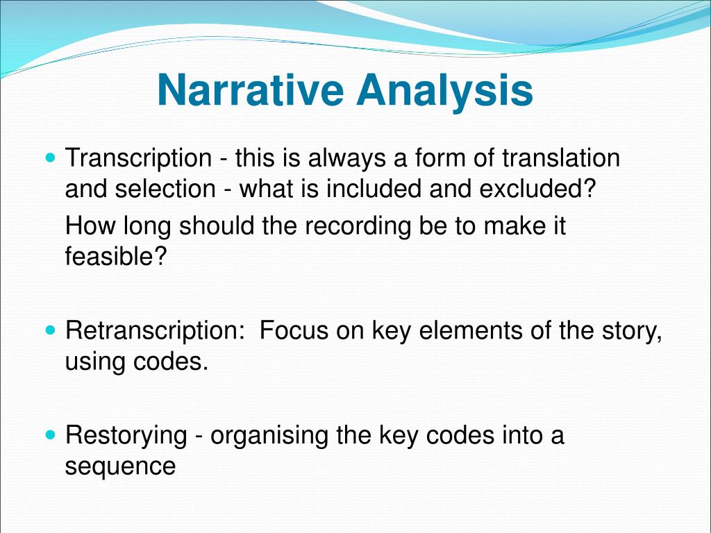 narrative presentation in research