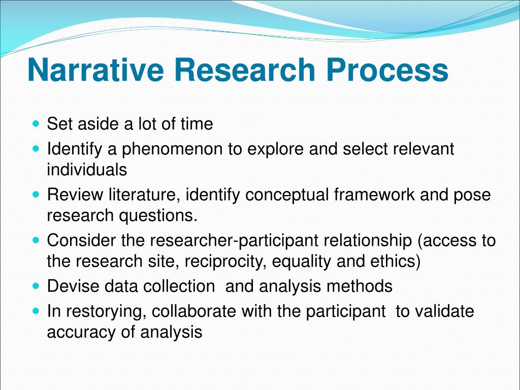 how to do a narrative research