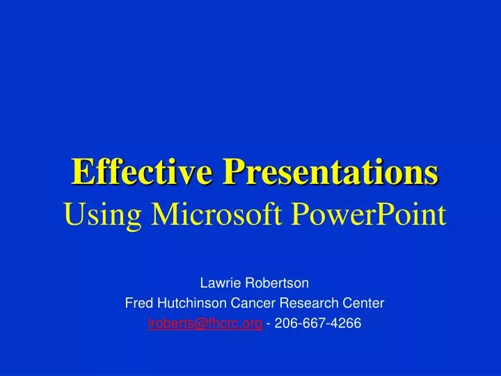 effective presentations using microsoft powerpoint n.