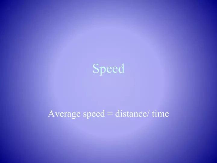 speed n.