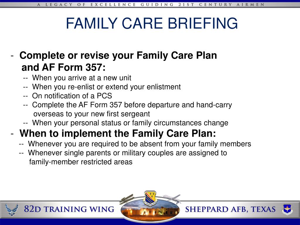Af357 Form PPT - FAMILY CARE BRIEFING PowerPoint Presentation, free download - ID ...