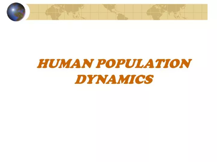 human population dynamics n.