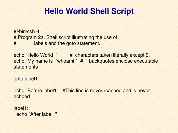 PPT Using UNIX Shell Scripts  PowerPoint Presentation 