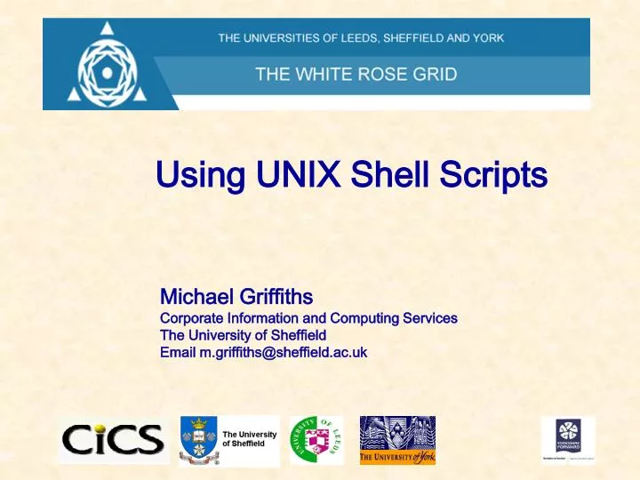 PPT - Using UNIX Shell Scripts PowerPoint Presentation, free download ...