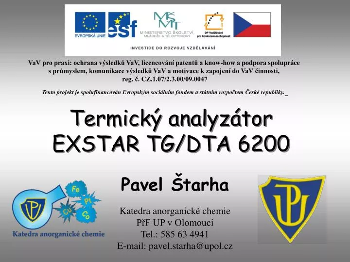 Ppt Termický Analyzátor Exstar Tgdta 6200 Powerpoint Presentation