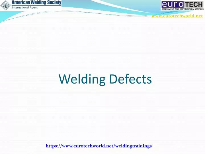 welding defects n.