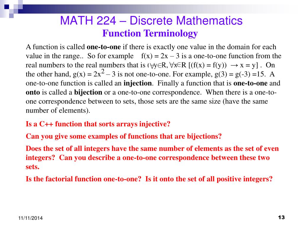 Discrete mathematics. Discrete Math. Math examples. Discrete function.