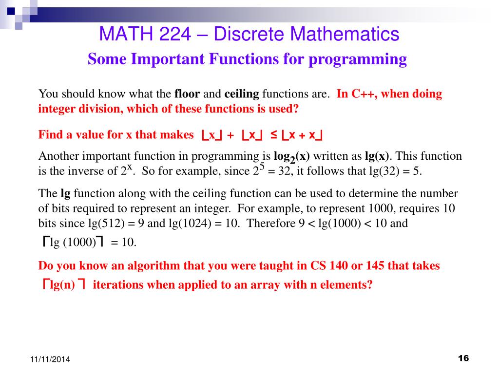 Ppt Math 224 Discrete Mathematics Powerpoint Presentation