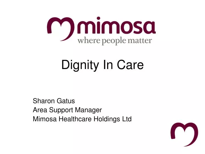 dignity in care n.