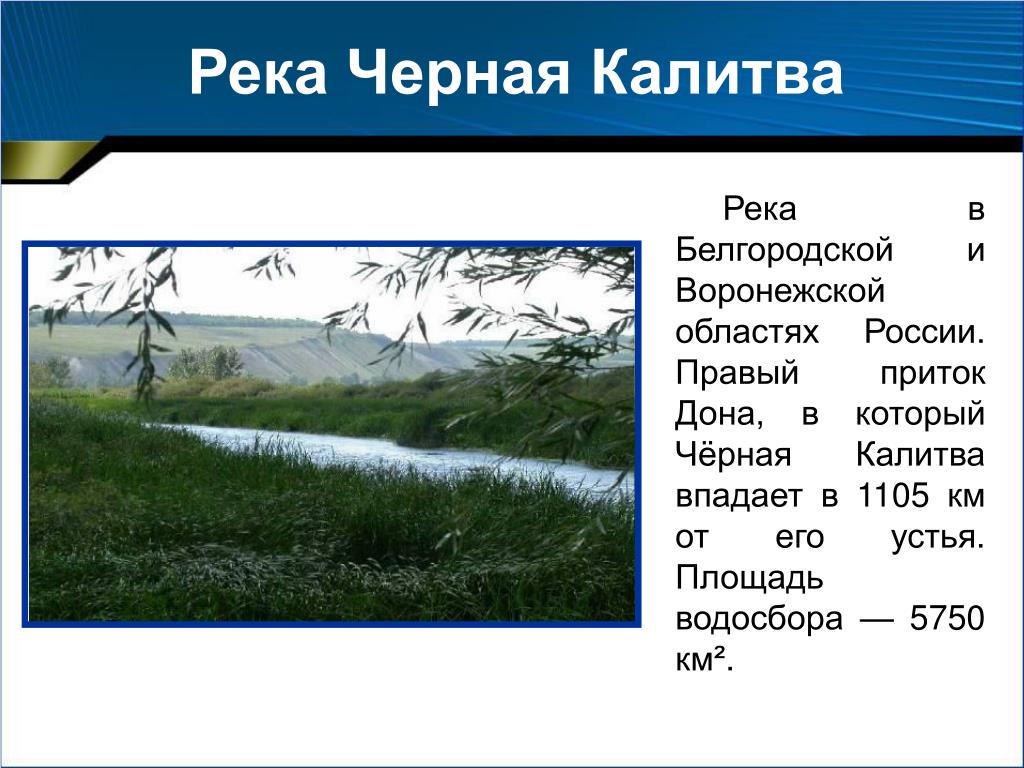 Описание реки дон по плану 7 класс география