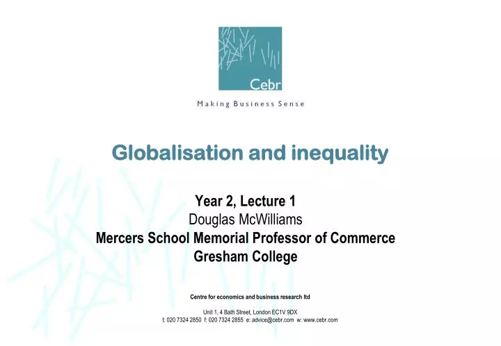 globalisation and inequality n.