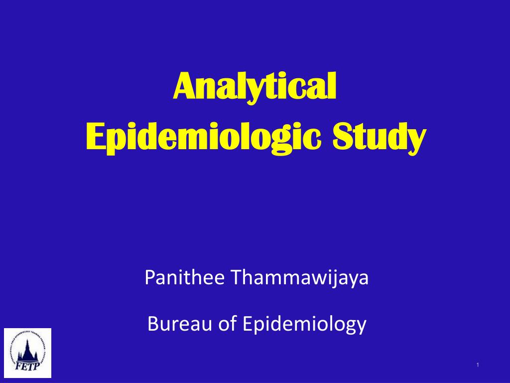 examples of analytical studies in epidemiology