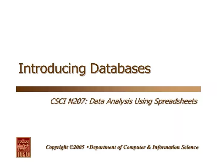 PPT - Introducing Databases PowerPoint Presentation, free download - ID ...