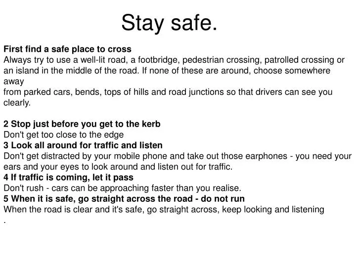 stay safe n.