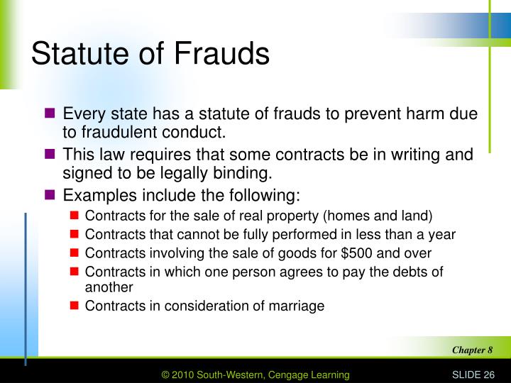 Statute Of Frauds For Sale Of Real Property Statute Of Frauds For Sale Of Real Property