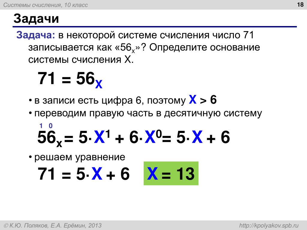 Как найти x 2 класс