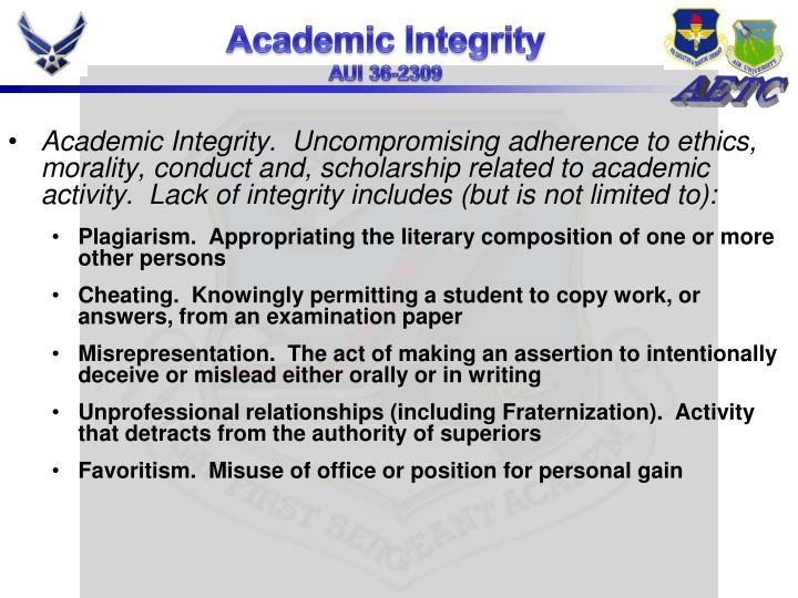 morality and academic integrity Academic integrity and student plagiarism: a question of education, not ethics students have only a vague sense of what is meant by the moral. morality and academic integrity Academic integrity and student plagiarism: a question of education, not ethics students have only a vague sense of what is meant by the moral.