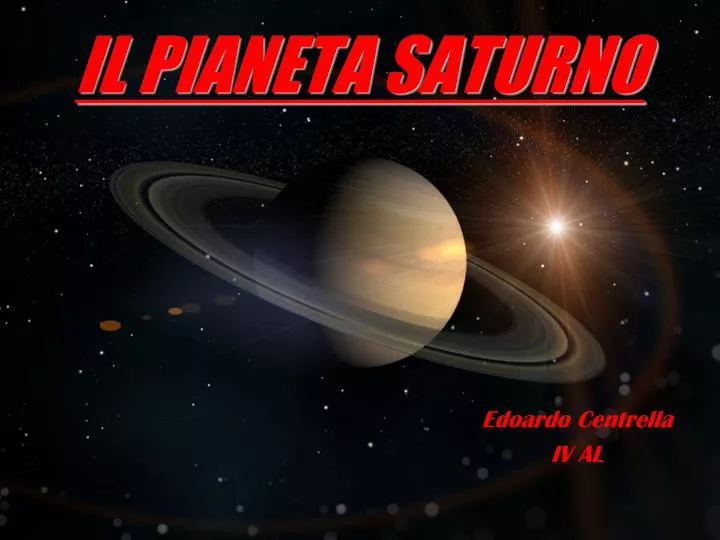 Ppt Il Pianeta Saturno Powerpoint Presentation Free
