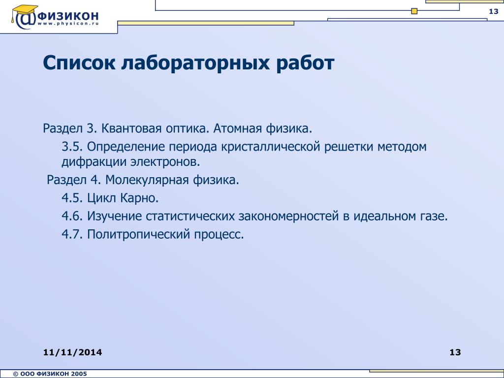 Списки практическая работа. Цикл лабораторных работ. Список тем лабораторных работ по POWERPOINT. Лабораторные работы по атомной физике. Темы лабораторных работ по POWERPOINT.