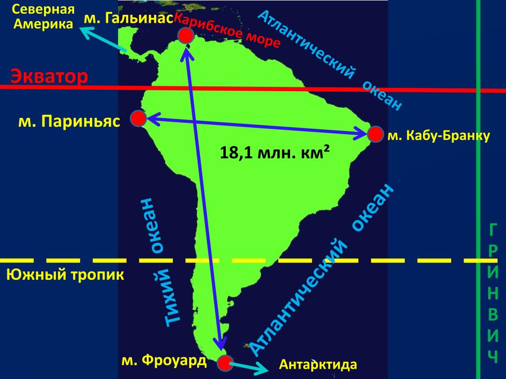 Географические координаты гальинас. Южная Америка м Гальинас. Географическое положение Южной Америки. Геогр положение Южной Америки. Географические открытия Южной Америки.