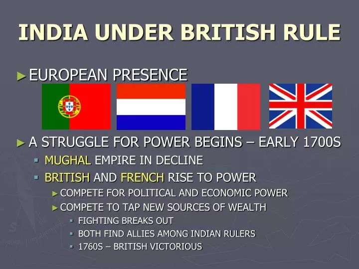 powerpoint presentation on british rule in india