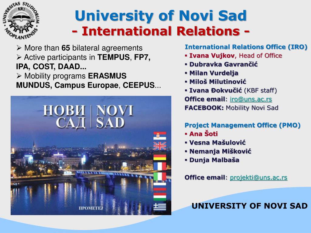 PPT - UNIVERSITY OF NOVI SAD uns.ac.rs PowerPoint Presentation, free  download - ID:6488083