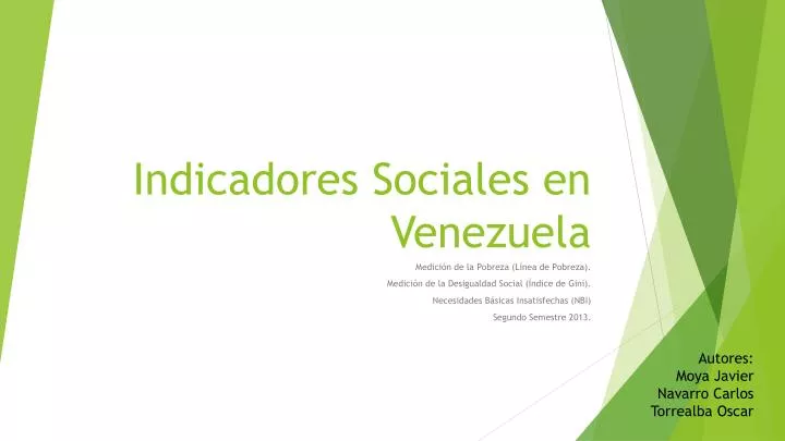 indicadores sociales en venezuela n.