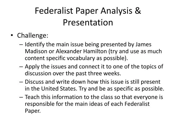 an analysis of federalist 51 by james madison an analysis of federalist 51 by james madison