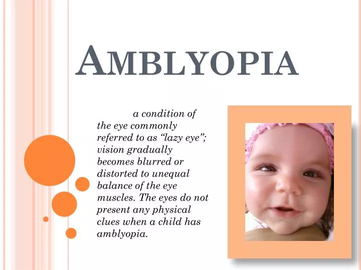 what does amblyopia mean