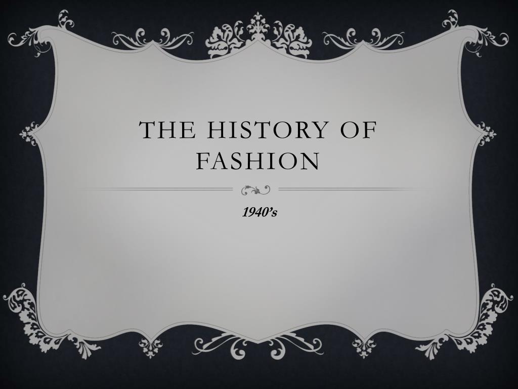 the history of fashion presentation