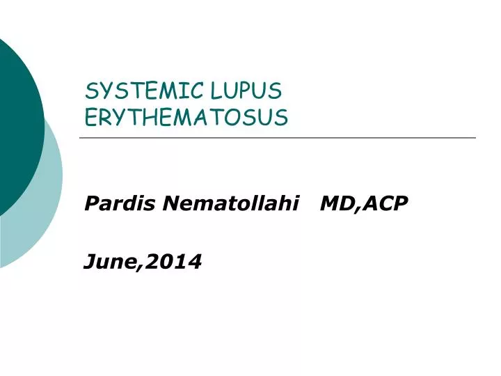 systemic lupus erythematosus n.