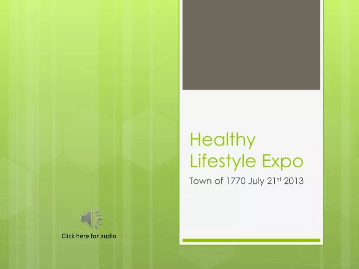 PPT Healthy Lifestyle Expo PowerPoint Presentation, free download