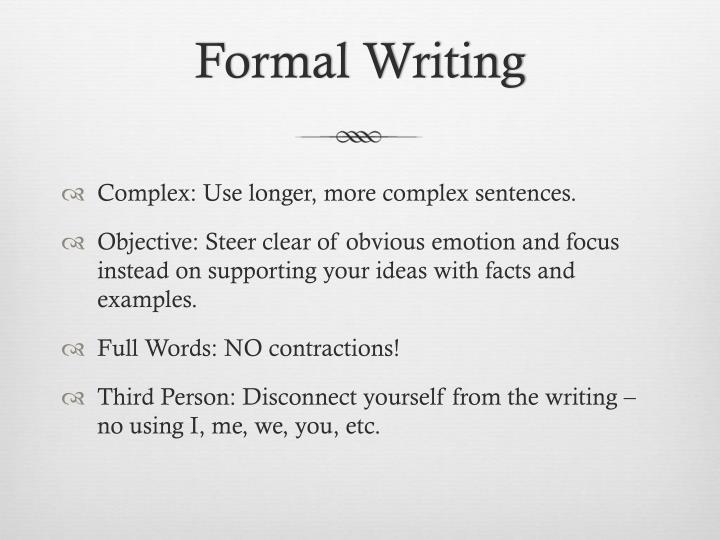 third person formal writing