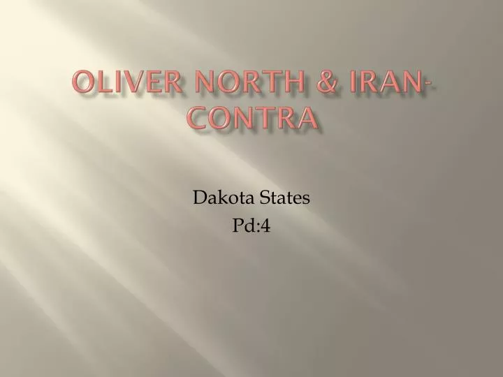 oliver north iran contra n.