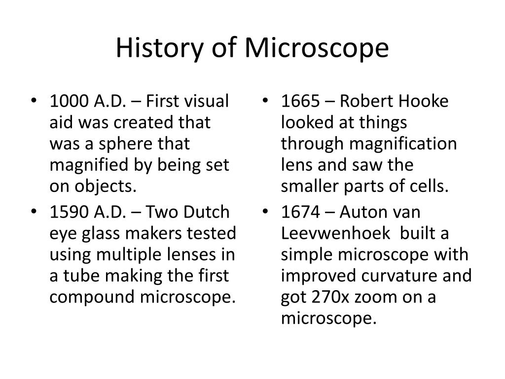 history of microscope presentation