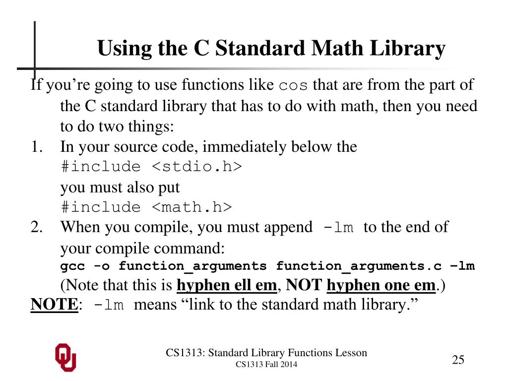 PPT - Standard Library Functions Outline PowerPoint Presentation, free ...