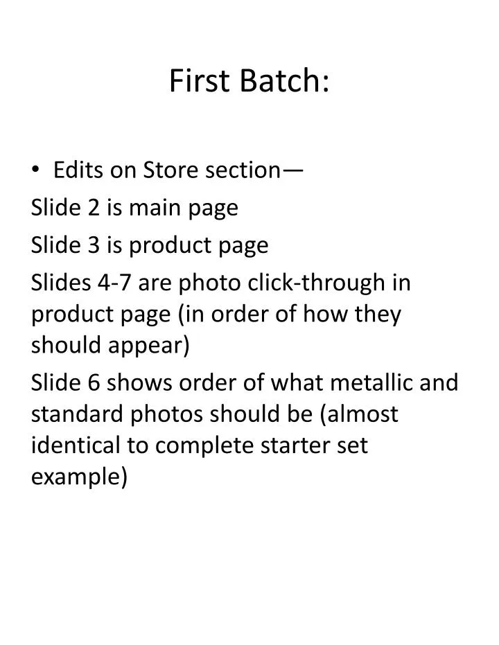 PPT First Batch PowerPoint Presentation, free download ID6498246