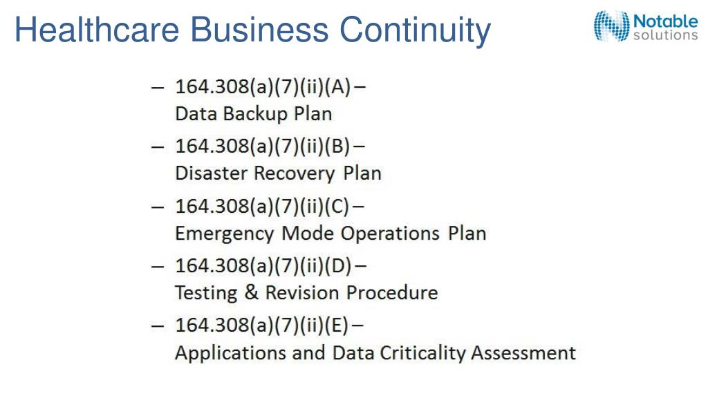 medical device business continuity plan