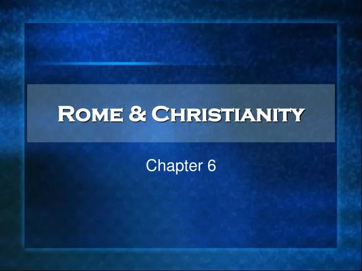 rome christianity n.