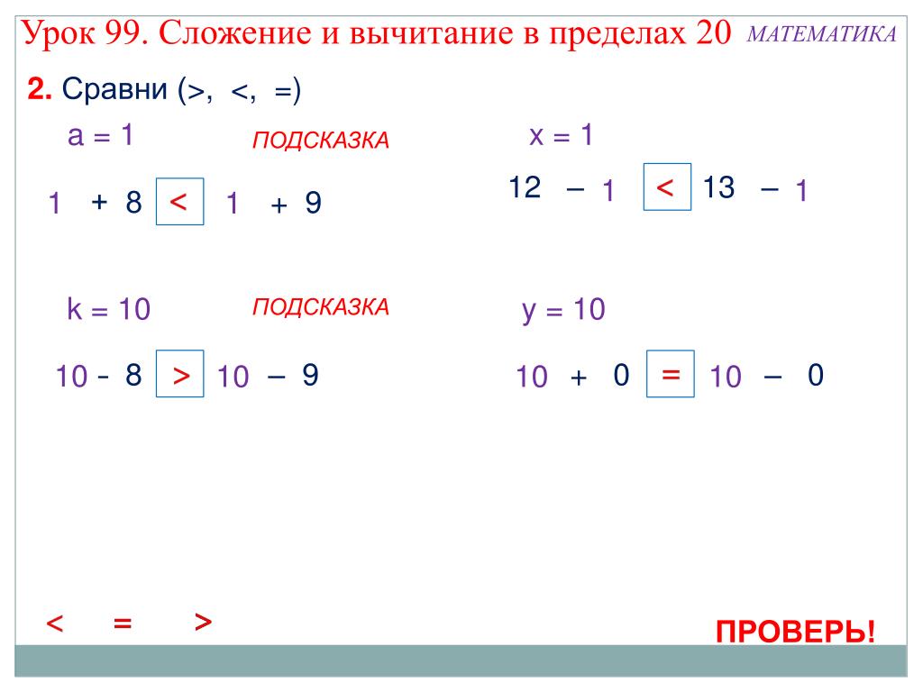 Математика 2 класс урок 99. Вычитание пределов. Сложение и вычитание в пределах 20. Сложение и вычитание в пределах 5 1 класс. Уравнения на сложение и вычитание в пределах 11.