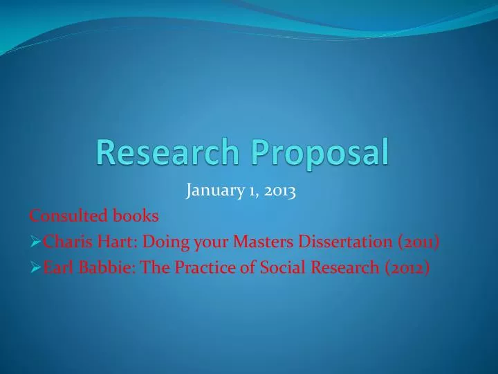 scientific proposal presentation