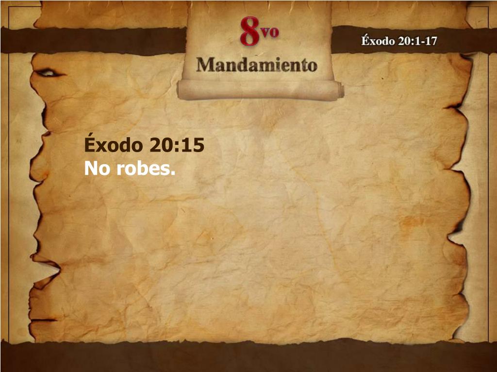 PPT - Éxodo 20:15 No robes. PowerPoint Presentation, free download -  ID:6502975
