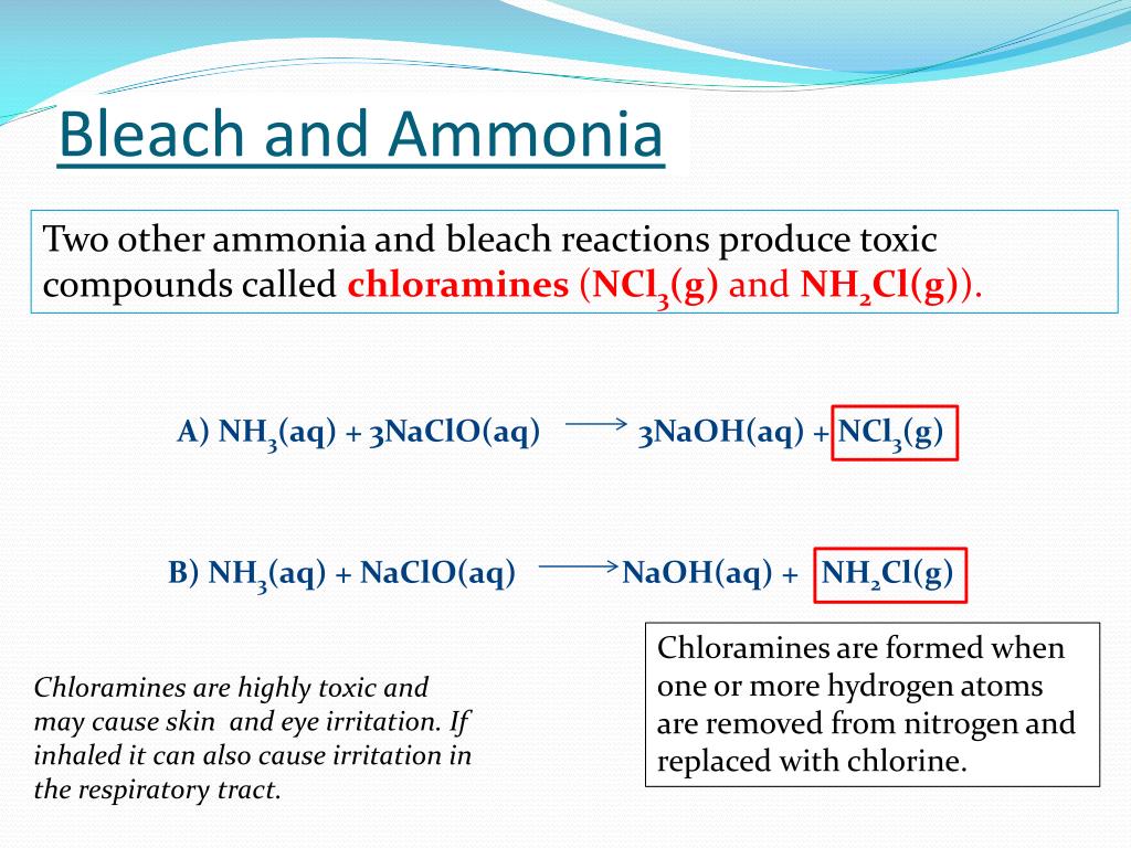 ammonia and bleach ammonia and bleach