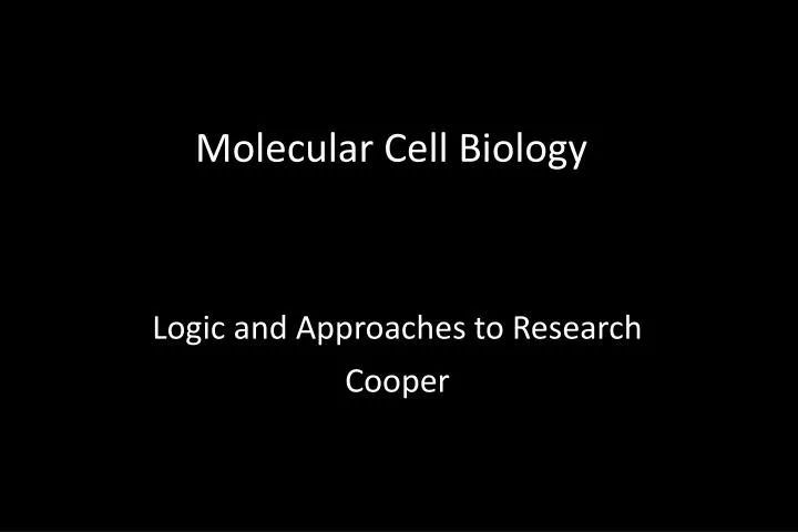 molecular cell biology n.