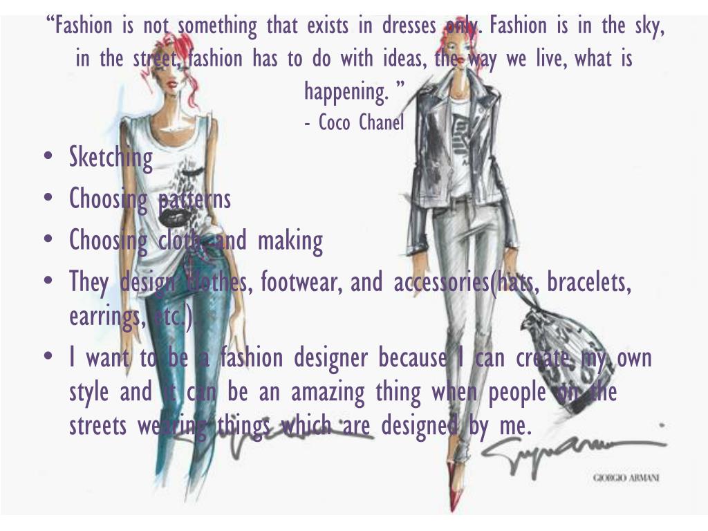 fashion designing topics for presentation