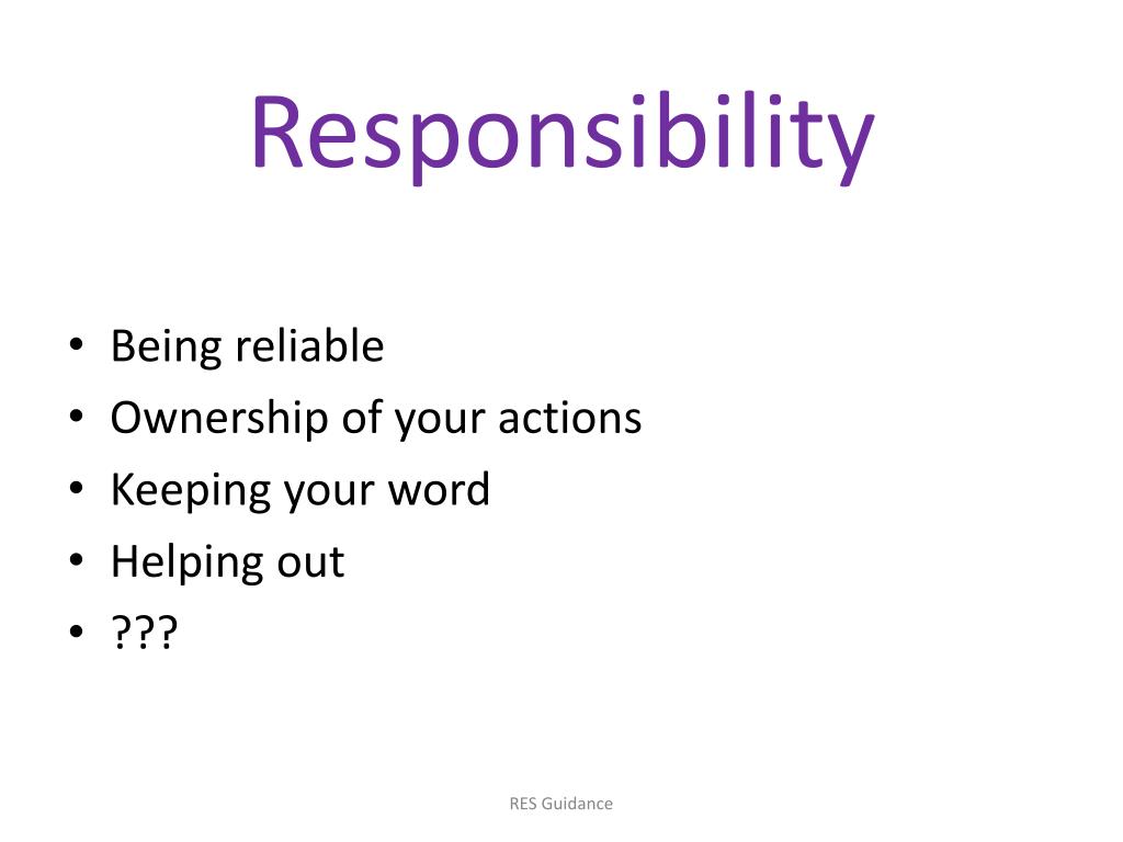 PPT - Responsibility PowerPoint Presentation, free download - ID:6505456