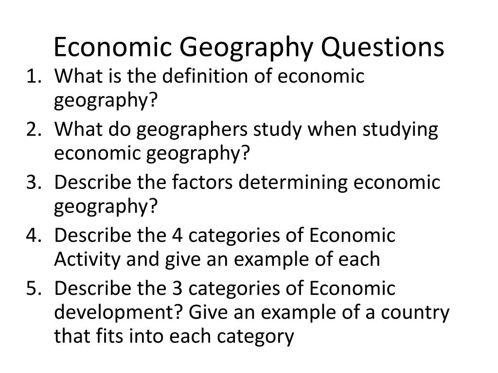 thesis economic geography