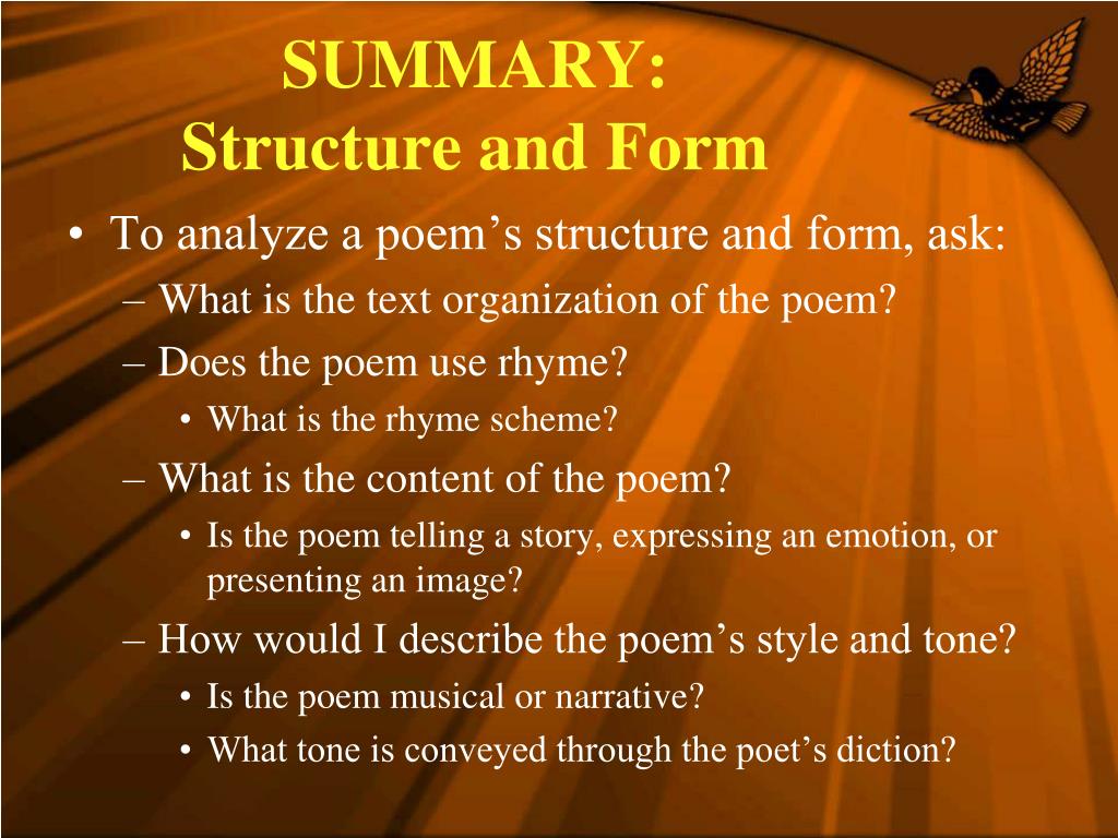 Difference Between Form And Structure Poetry