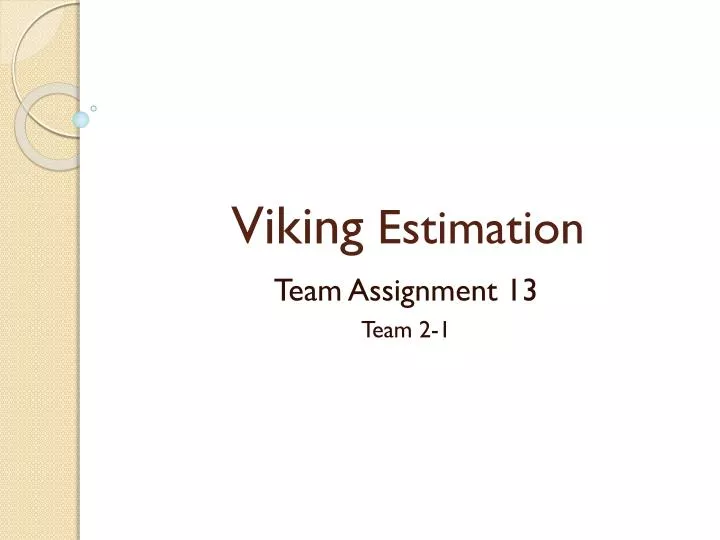 viking estimation n.
